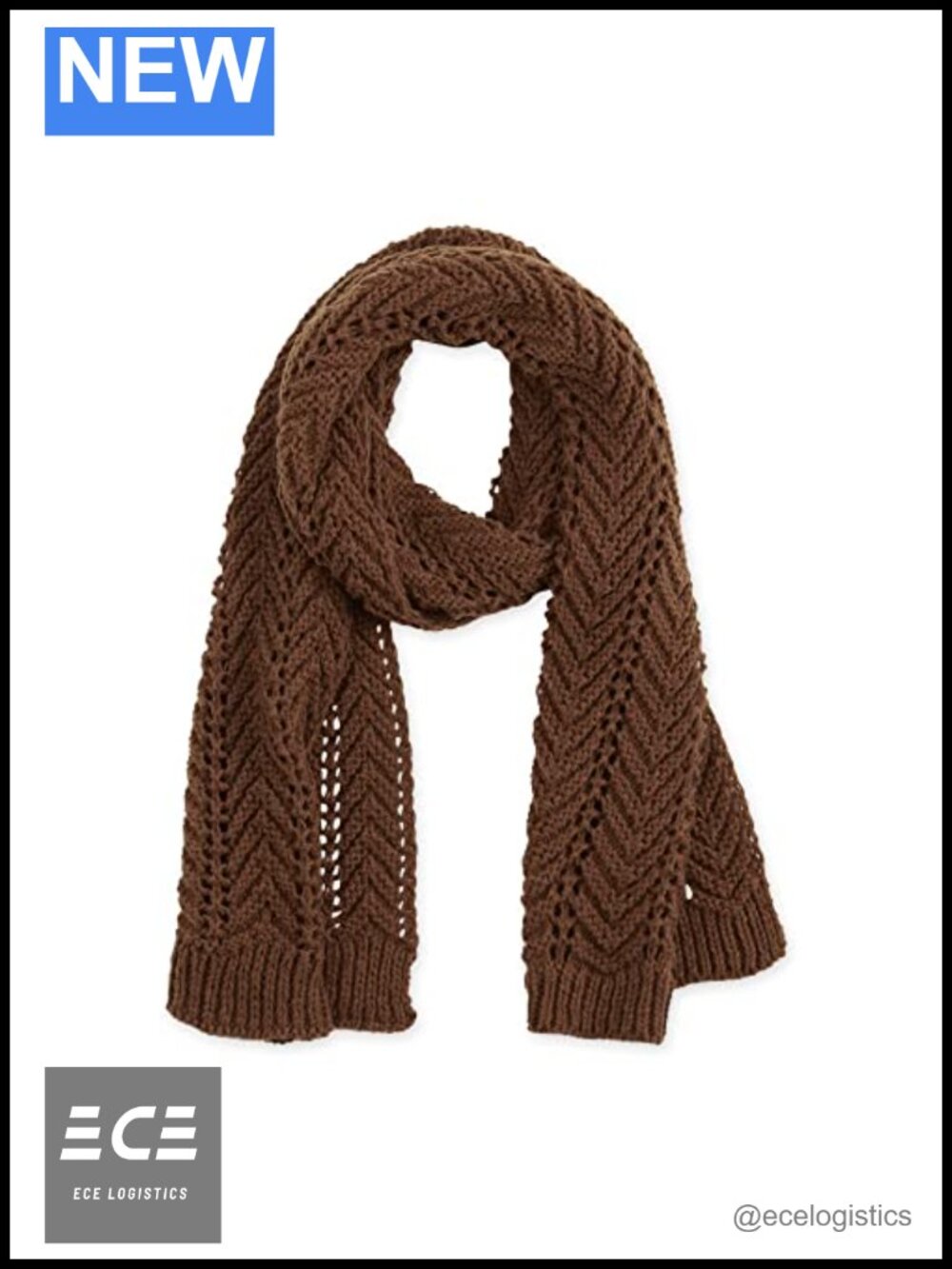 Soft Knit Scarf 100% Acrylic Cold Weather Wrap 68x13.5